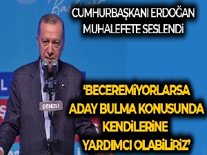 Cumhurbaşkanı Erdoğan: 'Beceremiyorlarsa aday bulma konusunda kendilerine yardımcı olabiliriz'