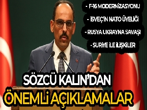 Cumhurbaşkanlığı Sözcüsü Kalın'dan ‘F-16 satışına NATO şartı' iddiasına ilişkin açıklama