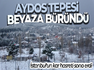 İstanbul'a kar yağdı, Aydos Tepesi beyaza büründü