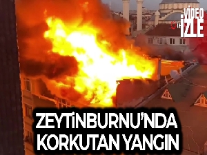 Zeytinburnu'nda 4 katlı binanın çatı katında korkutan yangın