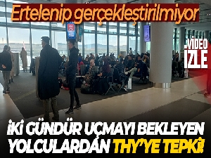 İki gündür uçmayı bekleyen Sivaslılardan THY'ye tepki
