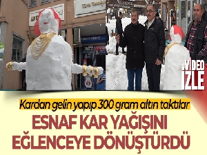 Kardan gelin yapıp 300 gram altın taktılar