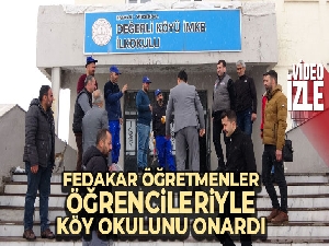 Yüksekova'da 5 fedakar öğretmen, 20 öğrencisiyle köy okulunu onardı