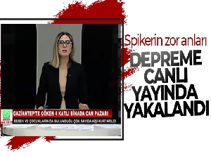 Depreme canlı yayında yakalandı, spikerin zor anları kamerada