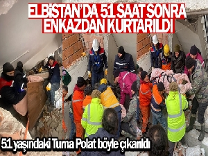 Elbistan'da 51 saat sonra enkazdan çıkardılar