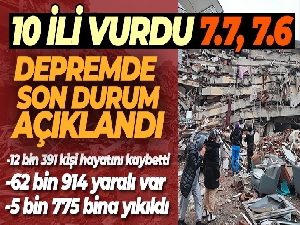 Depremde can kaybı sayısı 35 bin 418 oldu