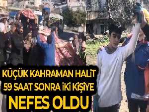 Kahraman Halit, 59 saat sonra iki vatandaşa nefes oldu