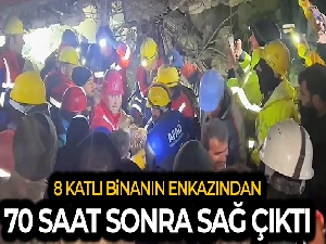 8 katlı binanın enkazından 70 saat sonra sağ çıktı