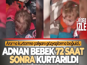 Adnan Bebek 72 saat sonra kurtarıldı... Arama kurtarma çalışanı gözyaşlarına boğuldu