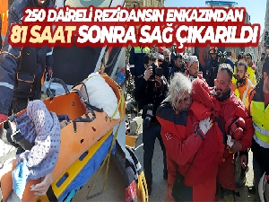 250 daireli rezidansın enkazından 81 saat sonra sağ çıkarıldı