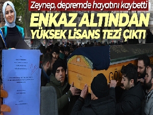 Enkazdan çıkan yüksek lisans tezi, hocasını duygulandırdı