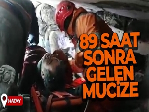 Hatay'da 89 saat sonra bir kişi enkazdan sağ çıkarıldı