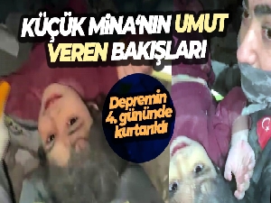 Küçük Mina'nın umut veren bakışları