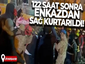 Diyarbakır'da 122 saat sonra enkazdan sağ kurtarıldı