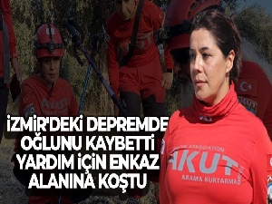 İzmir'deki depremde oğlunu kaybetti, yardım için enkaz alanına koştu