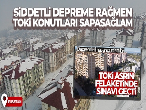 7.7'lik depremin merkez üssü Elbistan'da TOKİ konutları sapasağlam