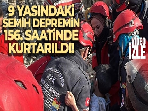 Gaziantep'te 9 yaşındaki Semih depremin 156. saatinde sağ olarak kurtarıldı