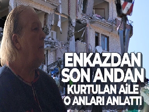 Binanın enkazında kalmaktan son anda kurtulan aile o anları anlattı