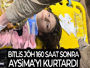 Bitlis JÖH, 160 saat sonra enkazdan Aysima'yı sağ olarak çıkardı
