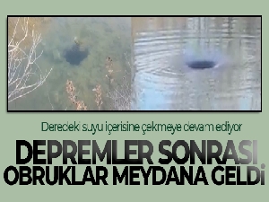 Lice'de depremler sonrası obruklar meydana geldi