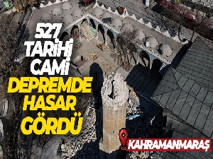 527 yıllık tarihi cami depremde hasar gördü