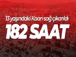 Hatay'dan 182'nci saatte güzel haber:13 yaşındaki Kaan sağ çıkarıldı