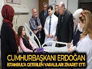 Cumhurbaşkanı Erdoğan, İstanbul'a getirilen depremzedeleri ziyaret etti