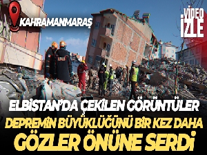 Depremin yıkıp geçtiği enkaz halindeki Elbistan havadan görüntülendi