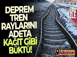 Gölbaşı'nda deprem tren raylarını büktü