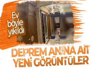 Deprem anı cep telefonu kamerasına böyle yansımış