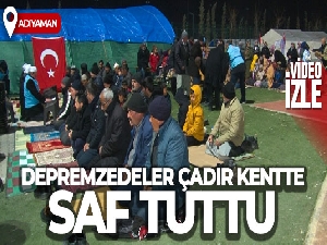 Depremzedeler çadır kentte saf tuttu