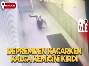 Depremden kaçarken kalça kemiğini kırdı