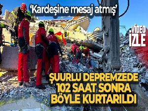 Şuurlu depremzede 102 saat sonra böyle kurtarıldı
