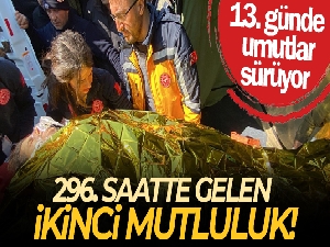 Hatay'da depremin 296. saatinde inanılmaz kurtuluş