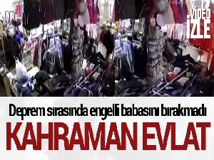 Kahraman evlat engelli babasını bırakmadı