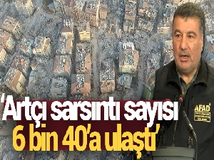 AFAD Deprem ve Risk Azaltma Müdürü Tatar: 'Artçı sarsıntı sayısı 6 bin 40'a ulaştı'