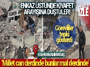 Canlarını hiçe sayıp, enkaz üstünde kıyafet arayışına düştüler