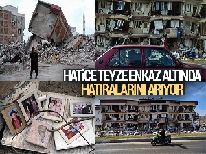 Depremde torunlarını ve çocuklarını kaybeden Hatice Teyze, enkaz altında kalan hatıralarını arıyor