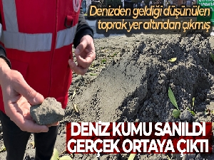 Deniz kumu sanıldı, kılcal damarlardan yüzeye çıkan sitrik kil olduğu anlaşıldı