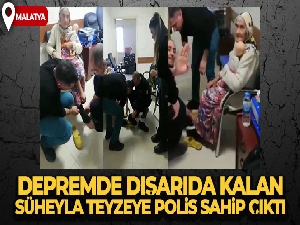 Malatya'da dışarıda kalan Süheyla teyzeye polis sahip çıktı