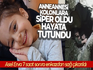 Anneannesi kolonlara siper oldu, hayata tutundu