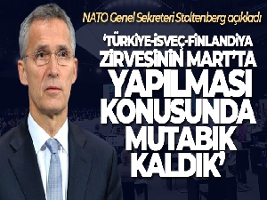 Stoltenberg: 'Türkiye-İsveç-Finlandiya zirvesinin Mart'ta yapılması konusunda mutabık kaldık'