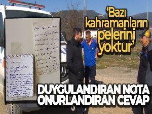 Duygulandıran nota onurlandıran cevap