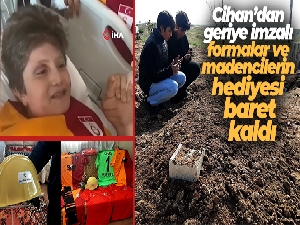 Cihan'dan geriye imzalı formalar ve madencilerin hediyesi baret kaldı
