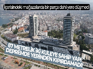 87 metrelik iki kuleye sahip yapı, izolatör olmamasına rağmen yerinden oynamadı