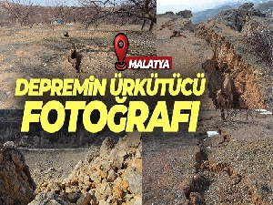 Darende'de depremin ürkütücü fotoğrafı