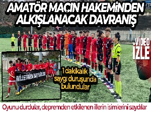 Amatör maçın hakeminden alkışlanacak davranış