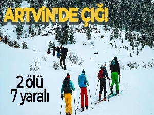 Artvin'de çığ: 2 ölü, 7 yaralı