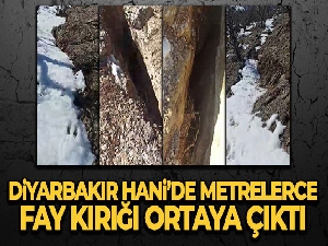 Hani'de metrelerce fay kırığı ortaya çıktı