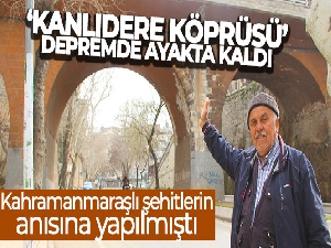 Kahramanmaraşlı şehitlerin anısına yapılmıştı, 'Kanlıdere Köprüsü' depremde ayakta kaldı